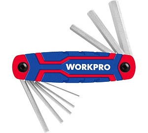 Набор шестигранных ключей складных 8шт  Workpro