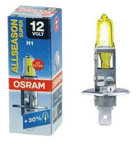 Лампа H1  55W 12V ALLSEASON SUPER OSRAM + 30%