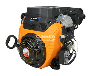Двигатель Lifan LF2V80F ECC, 31 л.с. D25 20А, 48,3кг, катушка 20А