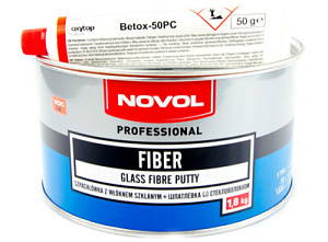 Шпатлевка NOVOL Fiber со стекловолокном 1,8кг (6)