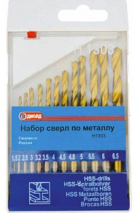 Набор свёрл 13шт H 1303 ДИОЛД