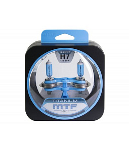 Набор ламп H7  55W 12V 4400K Titanium  MTF (2шт)