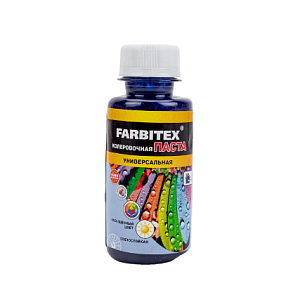 Паста колеровочная, универсальная, лазурь 0,1л FARBITEX