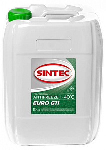Антифриз ANTIFREEZE EURO (G11) -40С зеленый 10кг  SINTEC