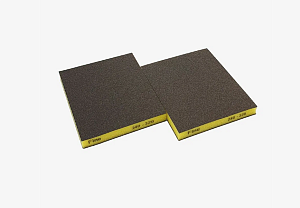 Губка абразивная, двусторонняя Fine P240-320 желтая SIA (20)