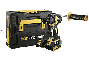 Дрель аккумуляторная HANSKONNER  18,0Li, 2х2/4,0Ач, 165Hm  бесщ. удар. кейс