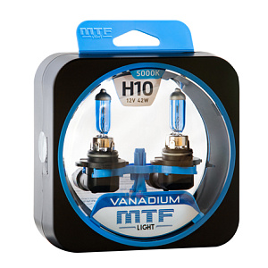 Набор ламп H10 42W 12V 5000K Vanadium  MTF (2шт)