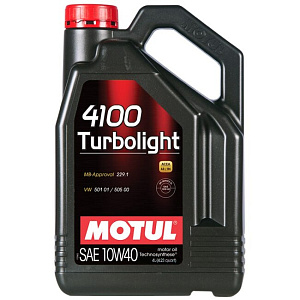 MOTUL 4100 Turbolight 10W-40 SM/CF (синт) 4л  масло моторное