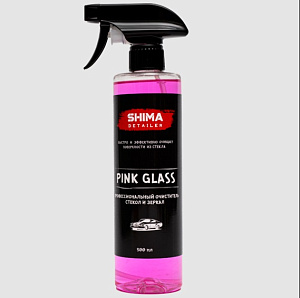 Очиститель стекол и зеркал профессиональный быстродействующий Pink Glass 500мл Shima Detailer