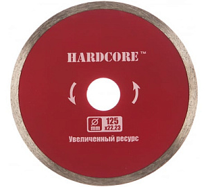 Диск алмазный керамика 125*1,2*5*22,23мм HARDCORE мокрая резка