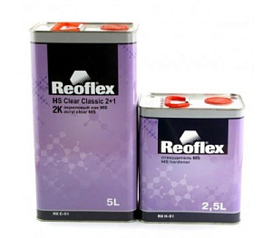 Лак REOFLEX 2К HS Premium акриловый 5л + отв. HS 2,5л (2)