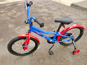 Велосипед 18" Tech Team Cruise + поддерж. колеса (синий) 