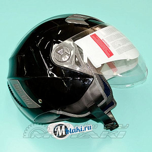 Шлем открытый со стеклом SAFELEAD HF-221 черный 