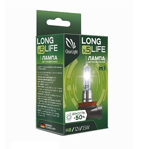 Лампа H8  35W 12V LongLife  CLEARLIGHT
