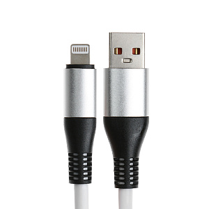 Кабель USB I-PHONE 2м (рез. оплетка, черн.)