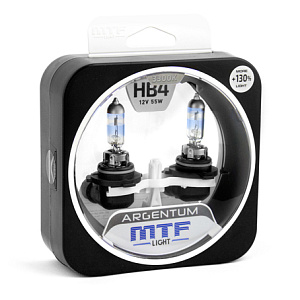 Набор ламп HB4/9006  55W 12V  Argentum+130%  MTF (2шт)