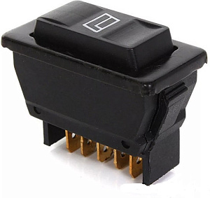 Выключатель стеклоподъемника 12V 20A (5c) ON-OFF-ON с подсветкой (ASW-02D)
