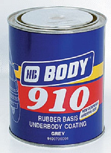 Антикор-мастика BODY 910 Серый 1л для защиты днища на основе каучука (6)