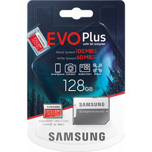 Flash-карта 128Gb microSDXC Class10+adapter Samsung Evo Plus