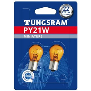 Лампа PY21W 12V  TUNGSRAM  2шт.в блистере 