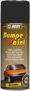 Краска-спрей для бампера BUMPER Paint Темно-серая быстросохнущая 400мл BODY (6)