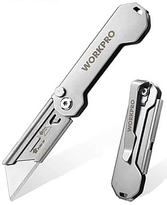 Нож складной мини из нержавеющей стали Workpro
