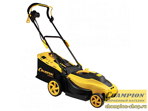 Газонокосилка электрическая Champion EM3815 (1,6кВт, пласт. 45л, 380мм шир., выс. 20-70мм, 11.5 кг)