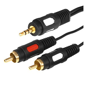 Шнур 3.5 2RCA Plug 1.5м REXANT gold