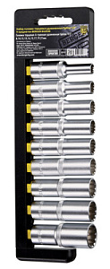 Набор головок Spline  1/2  8-21мм  9 пр. удл. BERGER
