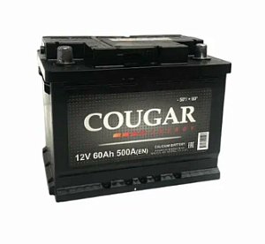 Аккумулятор COUGAR ENERGY  12V 60Aч 500А (+ -) п.п. 242*175*190