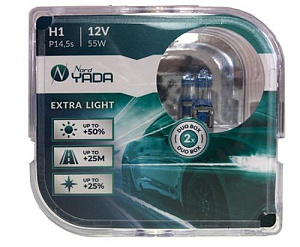 Лампа H1  55W 12V Extra Light +50%  YADA (2шт)