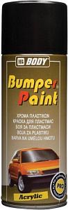 Краска-спрей для бампера BUMPER Paint Черная быстросохнущая 400мл BODY (6)
