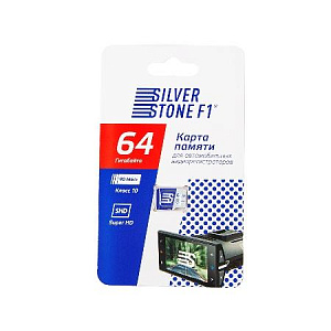 Flash-карта 64GB microSDHC class10  Silverstone