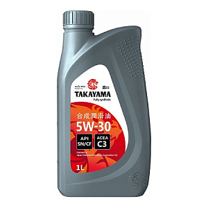 TAKAYAMA 5W-30 (синт) SN/CF C3  1л (пластик)  масло моторное