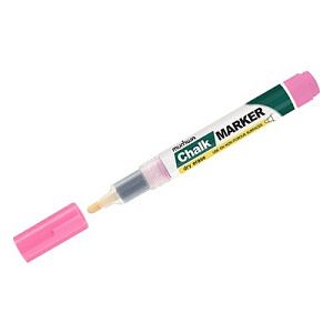 Маркер  меловой MunHwa Chalk белый/розовый, пулевидный 3мм