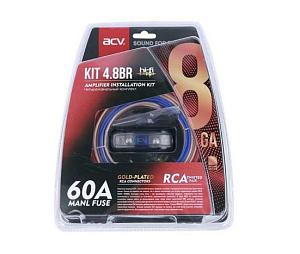 Комплект кабелей ACV 4-кан усилит. 8AWG BR