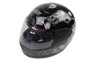 Шлем интеграл SAFEBET HF-109 чёрный/синий 