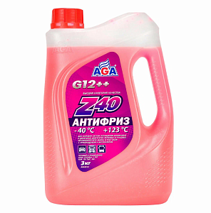 Антифриз AGA Z40 -40С G12++ красный 3л