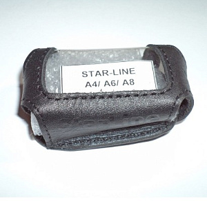 Чехол для брелка StarLine A4/A6/A8/A9 кобура с кнопкой, кожа чер