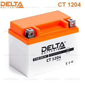 Аккумулятор DELTA CT 1204 12V, 4A/ч (114х70х87мм) Стартерный ток 50А (- +)