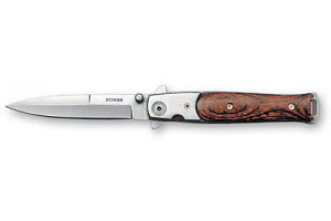 Нож STINGER 100мм, серебристо-коричневый