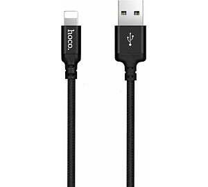 Кабель HOCO X14 USB 2.0  AM/Lightning M, черный, 1м