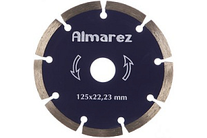 Диск алмазный кирпич 125*22,23мм ALMAREZ сухая резка