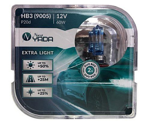 Лампа HB3/9005  60W 12V Extra Light +50%  YADA (2шт)