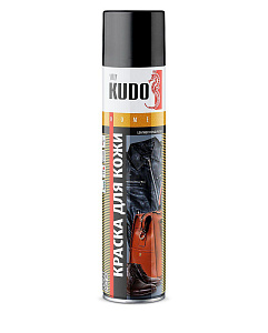 Краска-спрей для гладкой кожи Черная 400мл  KUDO (12)