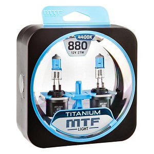 Набор ламп H27(880) 27W 12V 4400K Titanium  MTF (2шт)