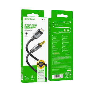 Кабель USB Type-C - jack 3.5 мм белый 1м BOROFONE