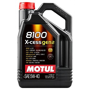 MOTUL 8100 X-Cess GEN2 5W-40 SN/CF A3/B4 (100%синт) 4л  масло моторное