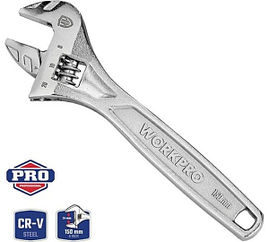 Ключ разводной сверхмощный Workpro 150мм