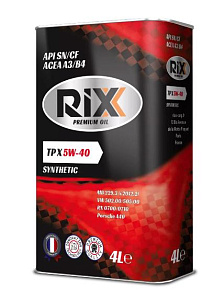RIXX TP X 5W40 SN/CF 4л масло моторное  (4)